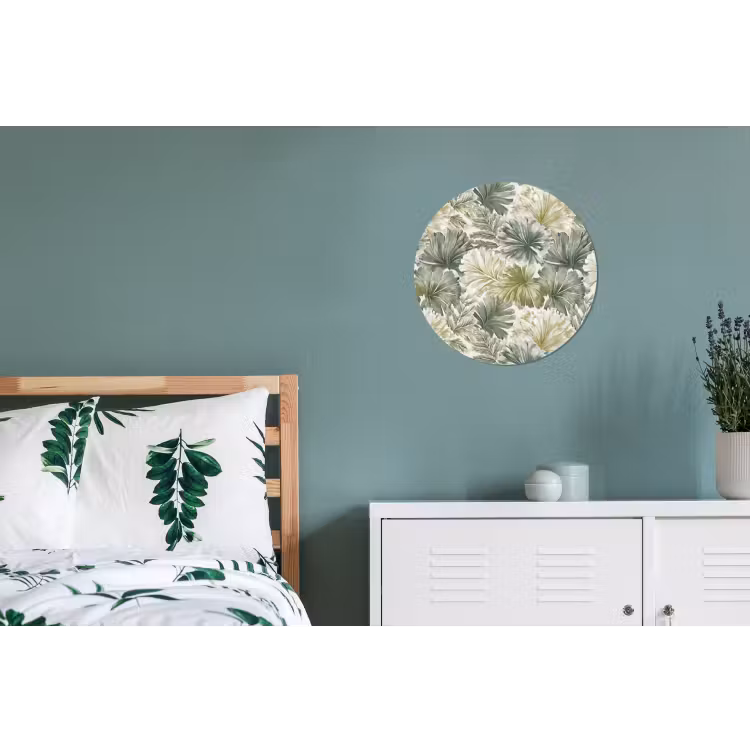 Wandcirkel - Aluminium - Bladeren - Botanisch - Groen — 4