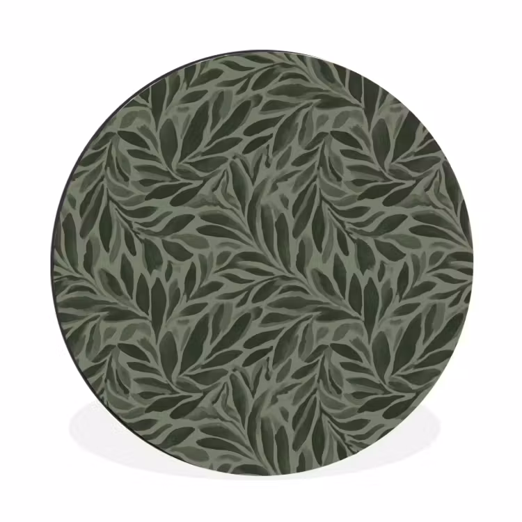 Wandcirkel - Aluminium - Bladeren - Organisch - Groen — 1