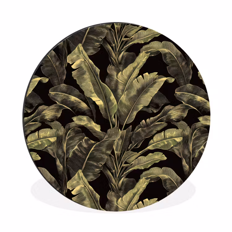 Wandcirkel - Aluminium - Botanisch - Bladeren - Groen — 1