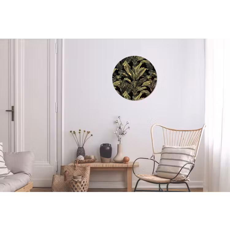 Wandcirkel - Aluminium - Botanisch - Bladeren - Groen — 2