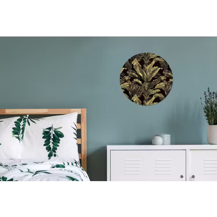 Wandcirkel - Aluminium - Botanisch - Bladeren - Groen — 4