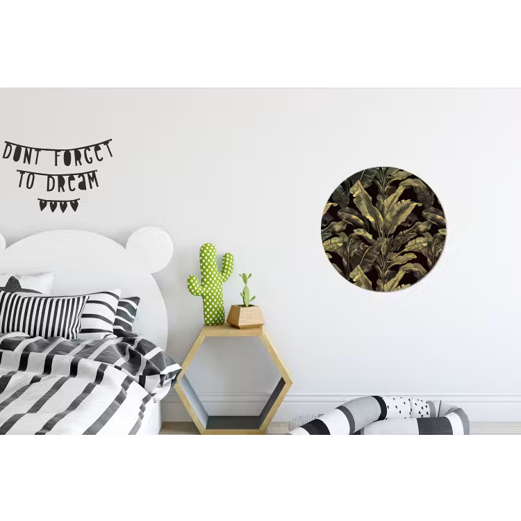 Wandcirkel - Aluminium - Botanisch - Bladeren - Groen — 5