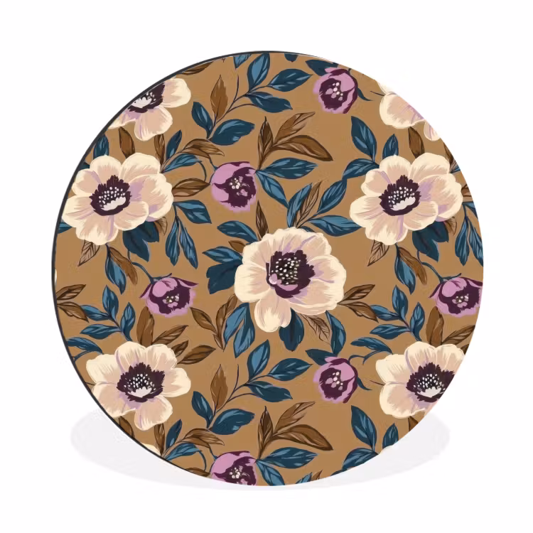 Wandcirkel - Aluminium - Floraal - Stilleven - Kleurrijk — 1