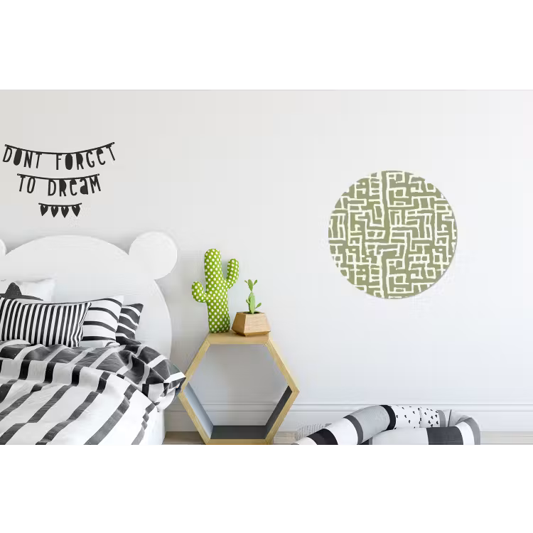 Wandcirkel - Aluminium - Grafisch - Patroon - Groen — 5