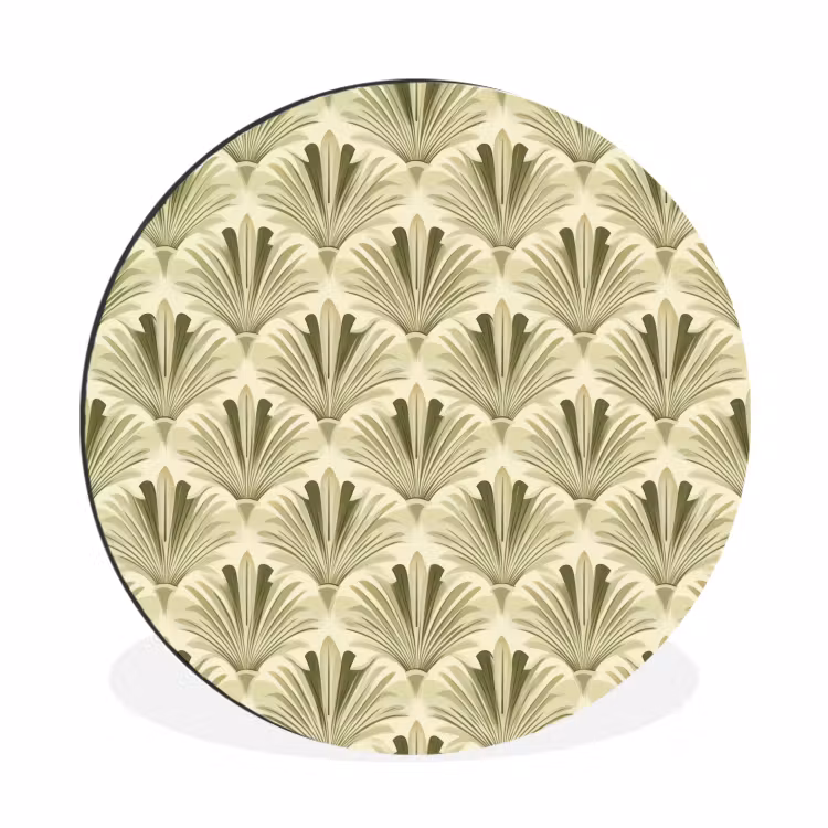 Wandcirkel - Aluminium - Klassiek - Waaier - Groen — 1