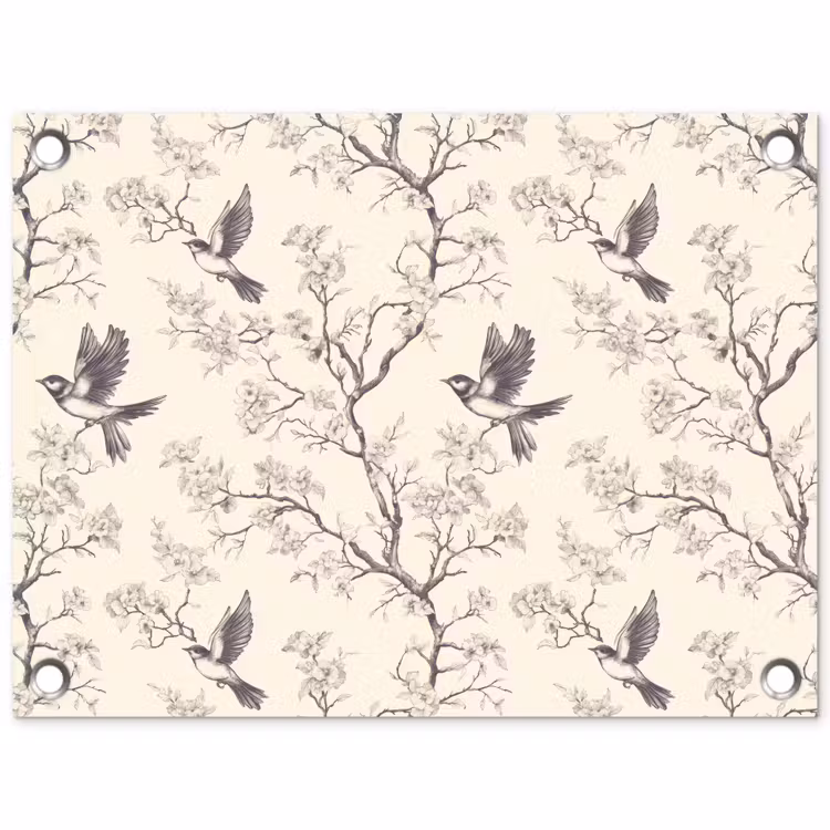 Tuinposter - Takken - Vogels - Beige — 1
