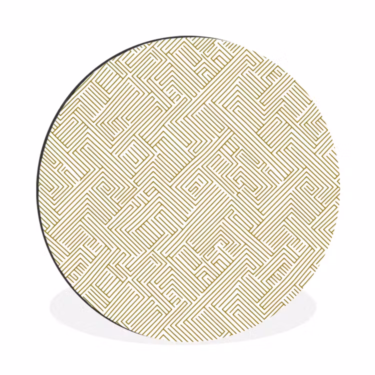 Wandcirkel - Aluminium - Geometrisch - Lijnen - Groen — 1