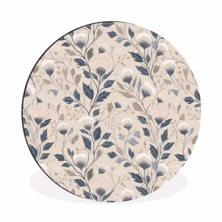 Wandcirkel - Aluminium - Klassiek - Botanisch - Kleurrijk — 1