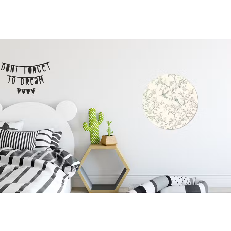 Wandcirkel - Aluminium - Klassiek - Vogels - Groen — 5