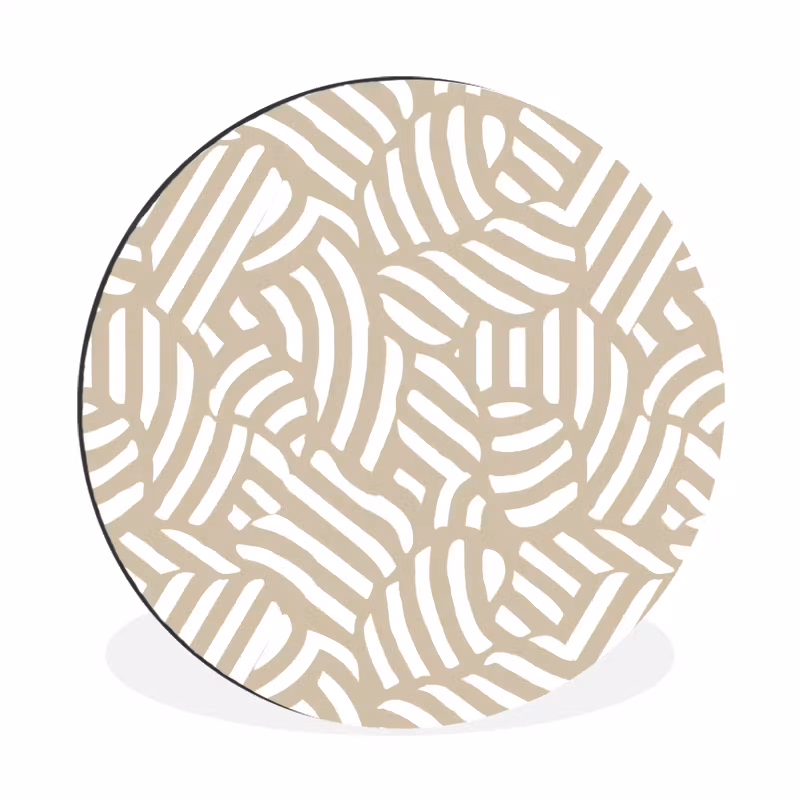 Wandcirkel - Aluminium - Abstract - Modern - Beige — 1