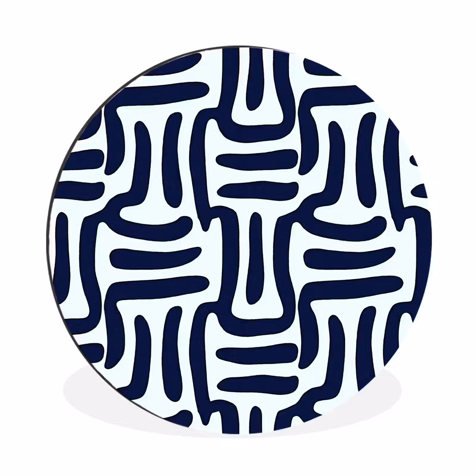 Wandcirkel - Aluminium - Abstract - Modern - Blauw — 1
