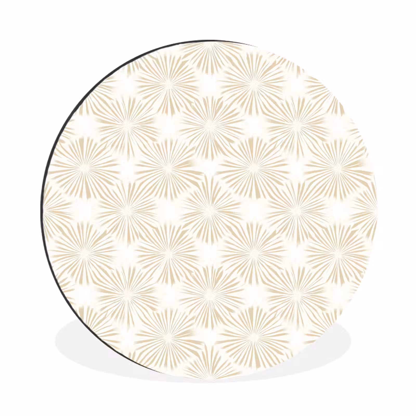 Wandcirkel - Aluminium - Abstract - Motief - Beige — 1