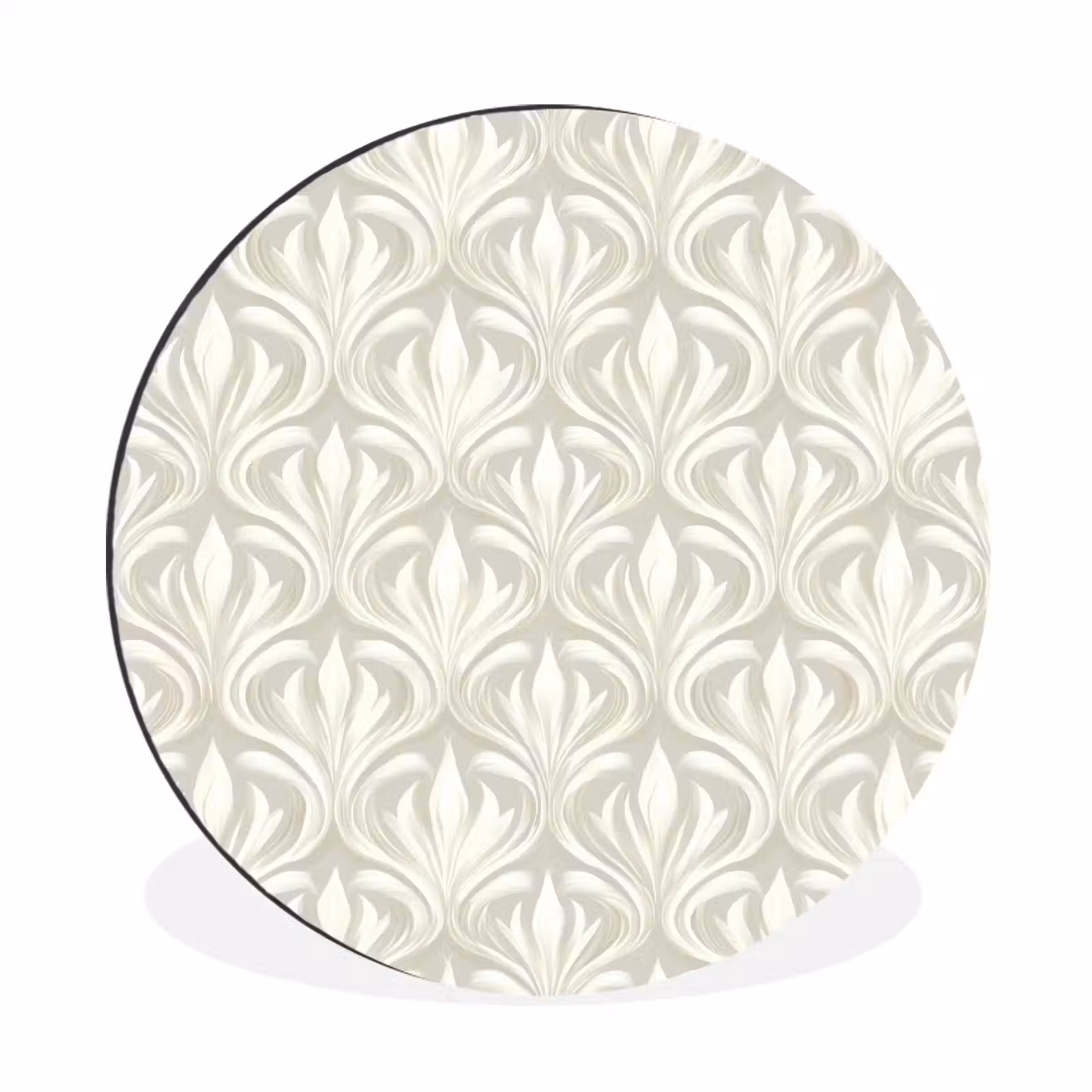 Wandcirkel - Aluminium - Barok - Patroon - Beige — 1