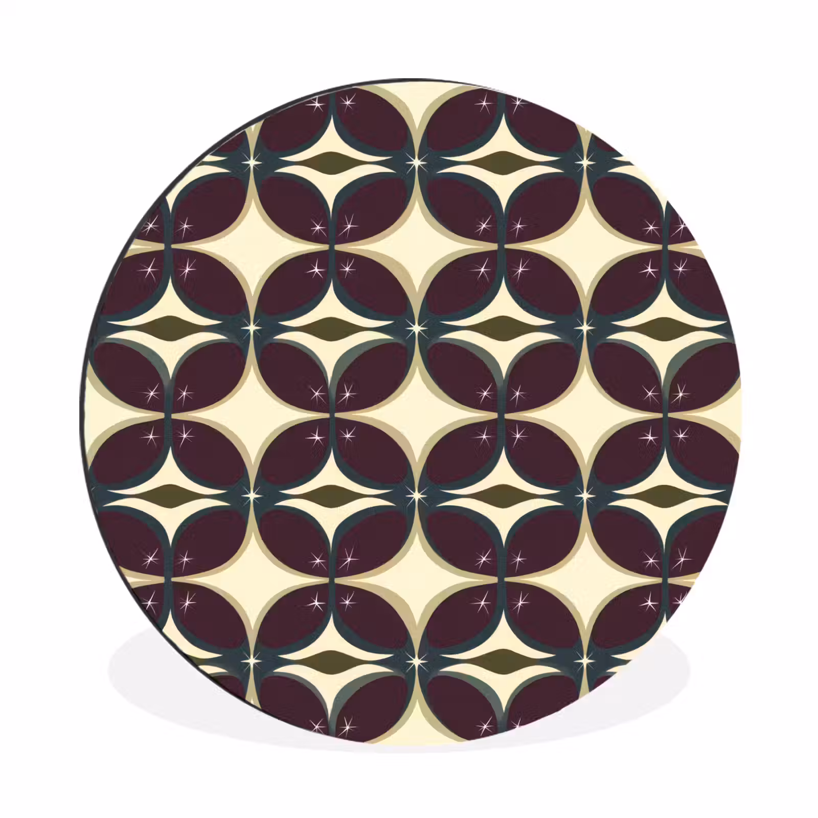Wandcirkel - Aluminium - Cirkel - Retro - Kleurrijk — 1