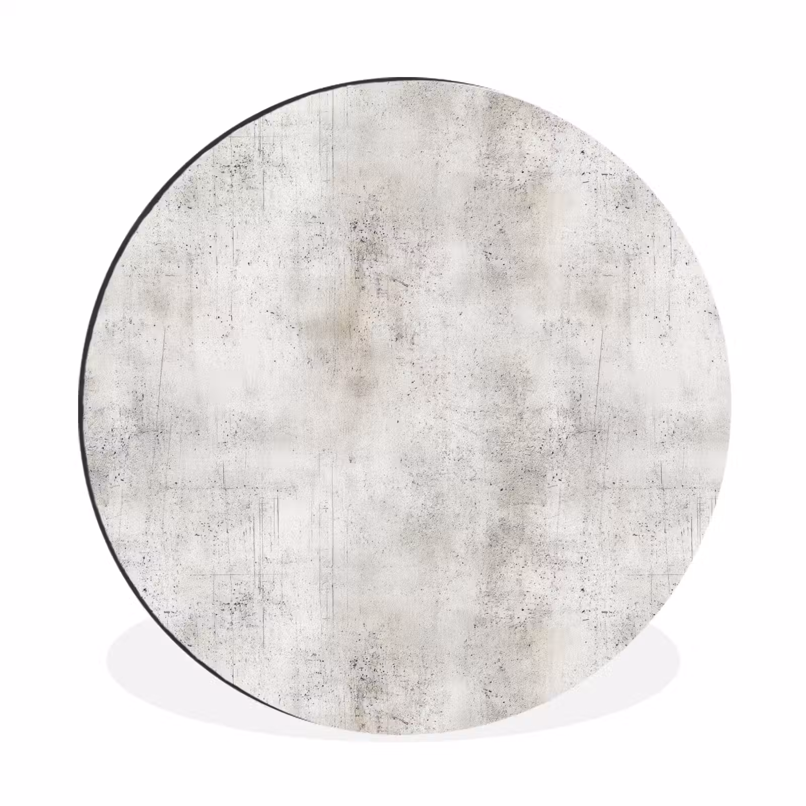Wandcirkel - Aluminium - Grijs - Beton - Verweerd — 1