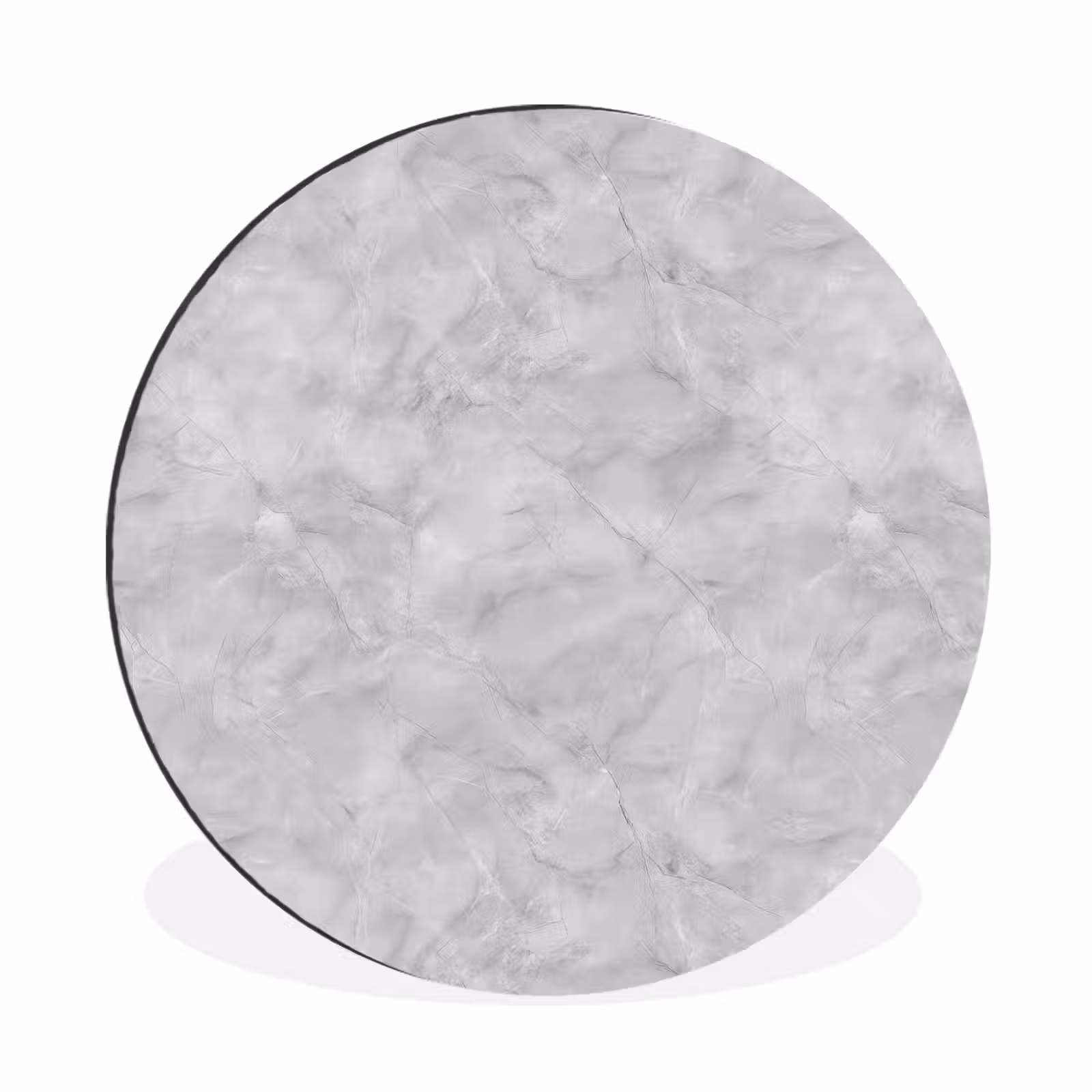 Wandcirkel - Aluminium - Grijs - Marmer - Mat — 1