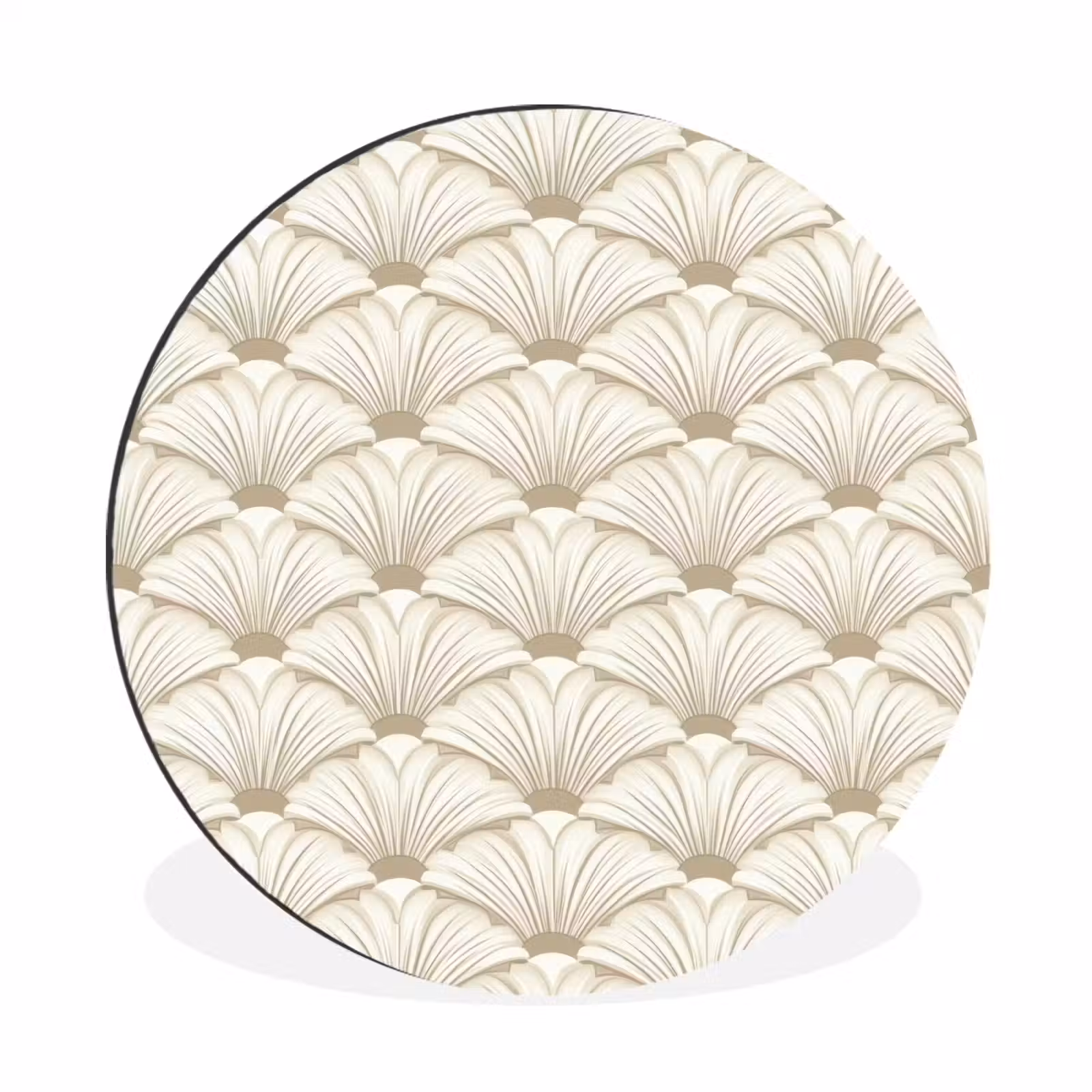 Wandcirkel - Aluminium - Klassiek - Art - Beige — 1