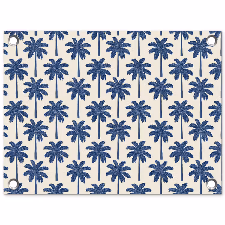 Tuinposter - Symmetrisch - Palm - Blauw — 1