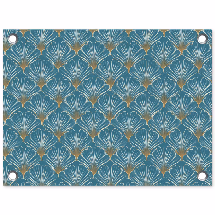 Tuinposter - Symmetrisch - Patroon - Blauw — 1