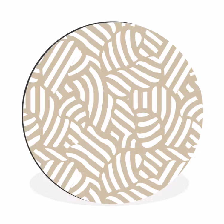 Wandcirkel - Aluminium - Abstract - Modern - Beige — 1