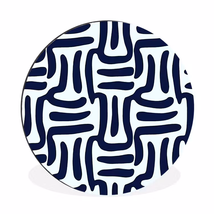 Wandcirkel - Aluminium - Abstract - Modern - Blauw — 1