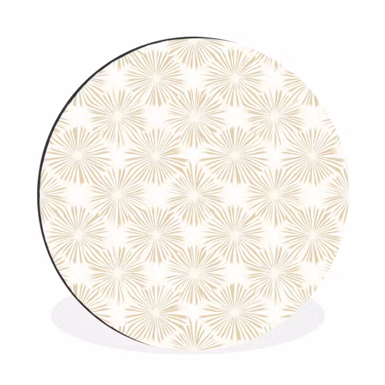 Wandcirkel - Aluminium - Abstract - Motief - Beige — 1
