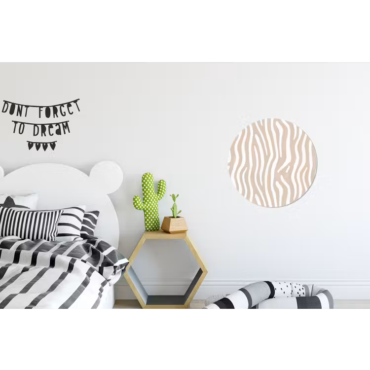 Wandcirkel - Aluminium - Abstract - Zebra - Beige — 5
