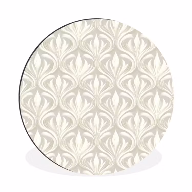 Wandcirkel - Aluminium - Barok - Patroon - Beige — 1