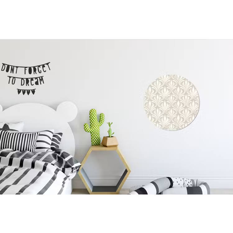 Wandcirkel - Aluminium - Barok - Patroon - Beige — 5