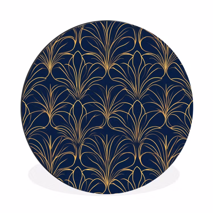 Wandcirkel - Aluminium - Deco - Waaier - Blauw — 1