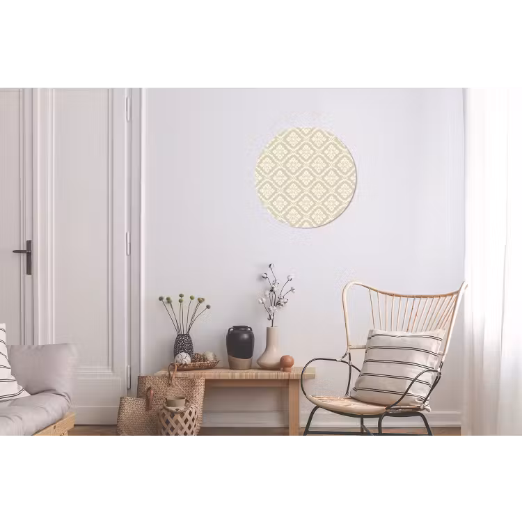 Wandcirkel - Aluminium - Floraal - Ornament - Beige — 2