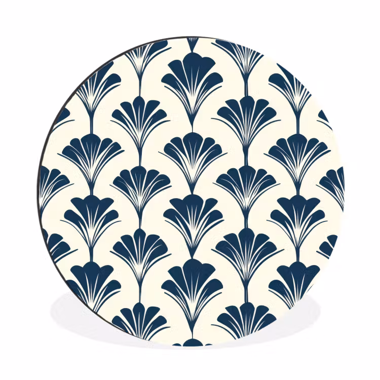 Wandcirkel - Aluminium - Klassiek - Motief - Blauw — 1