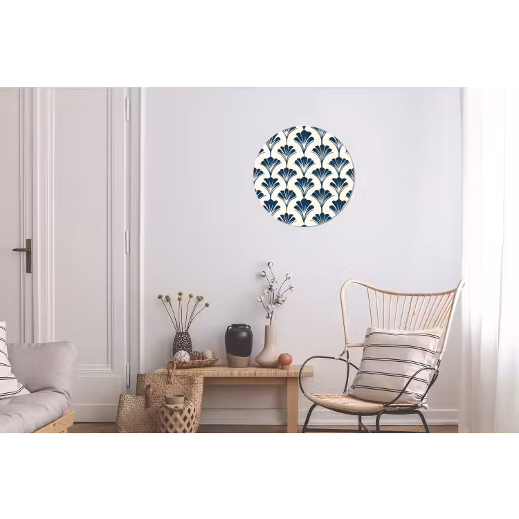 Wandcirkel - Aluminium - Klassiek - Motief - Blauw — 2