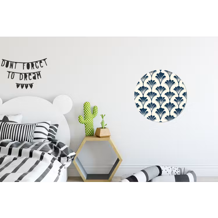 Wandcirkel - Aluminium - Klassiek - Motief - Blauw — 5