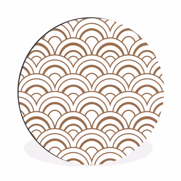 Wandcirkel - Aluminium - Klassiek - Motief - Terracotta — 1