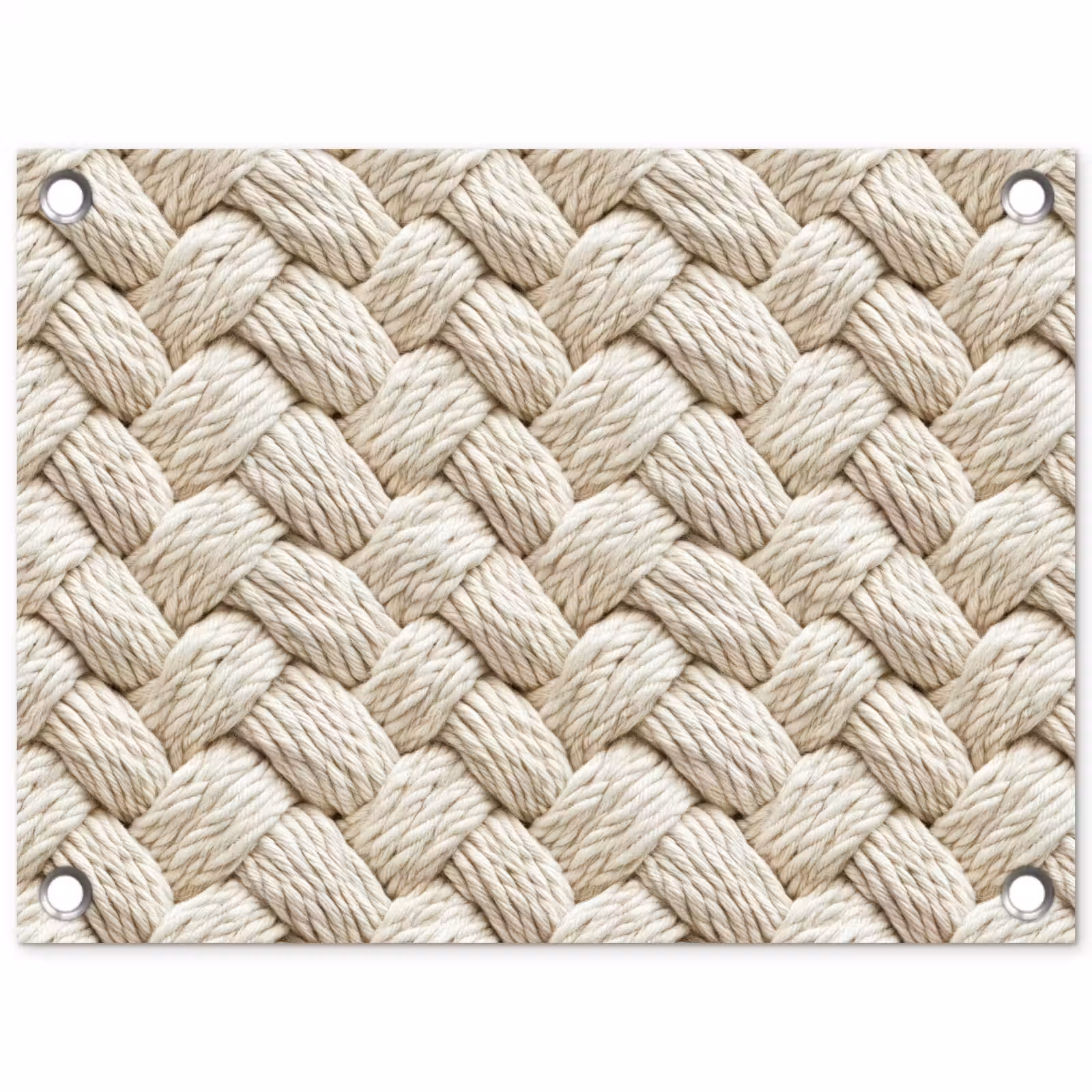 Tuinposter - Touw - Gebreid - Beige — 1
