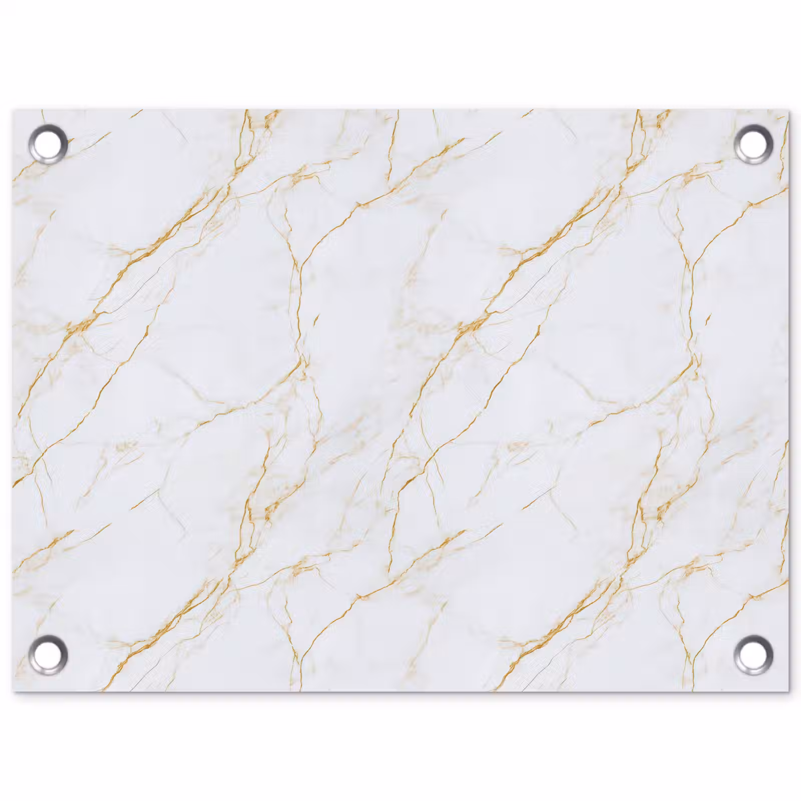 Tuinposter - Wit - Marmer - Goud - Luxueus — 1
