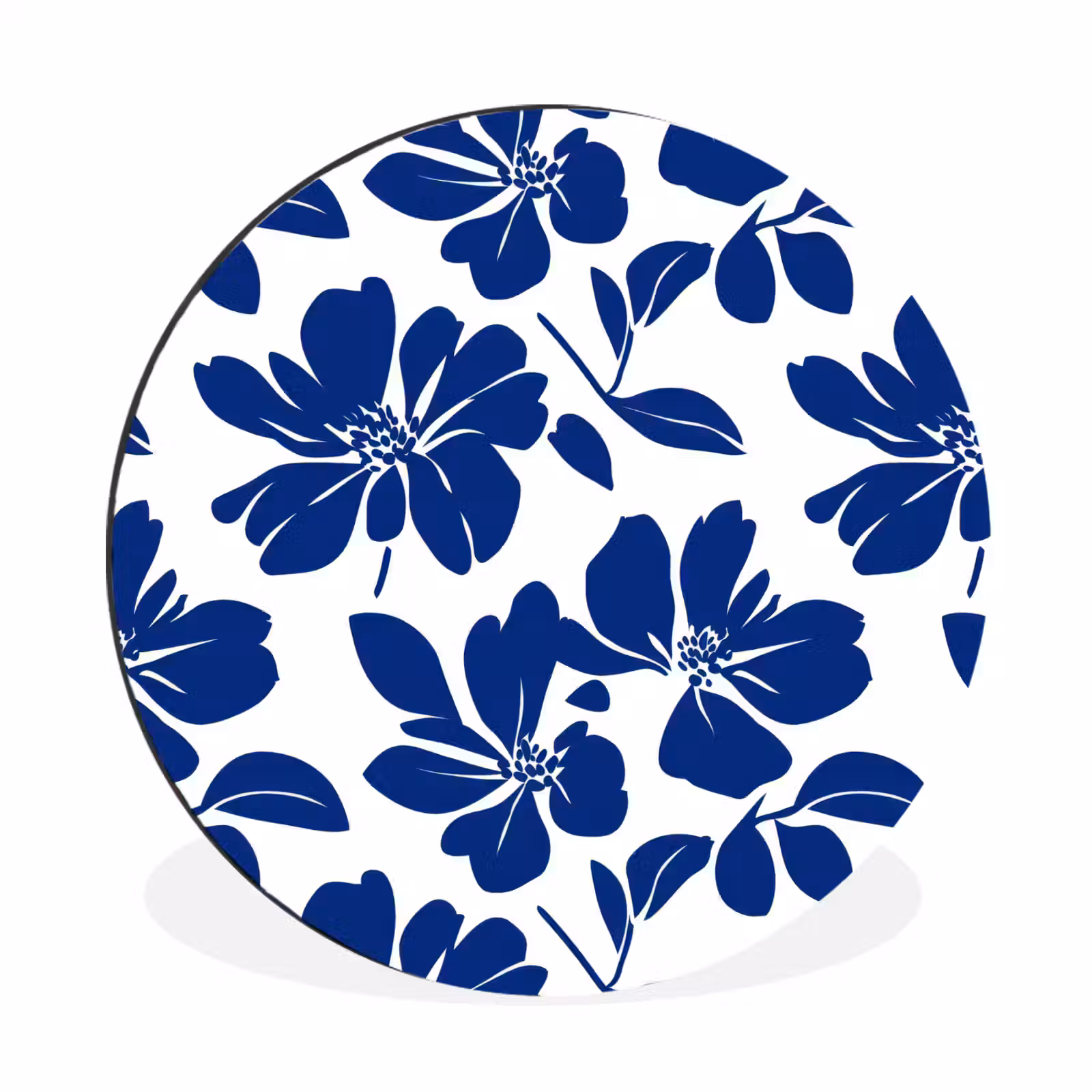 Wandcirkel - Aluminium - Floraal - Modern - Blauw — 1