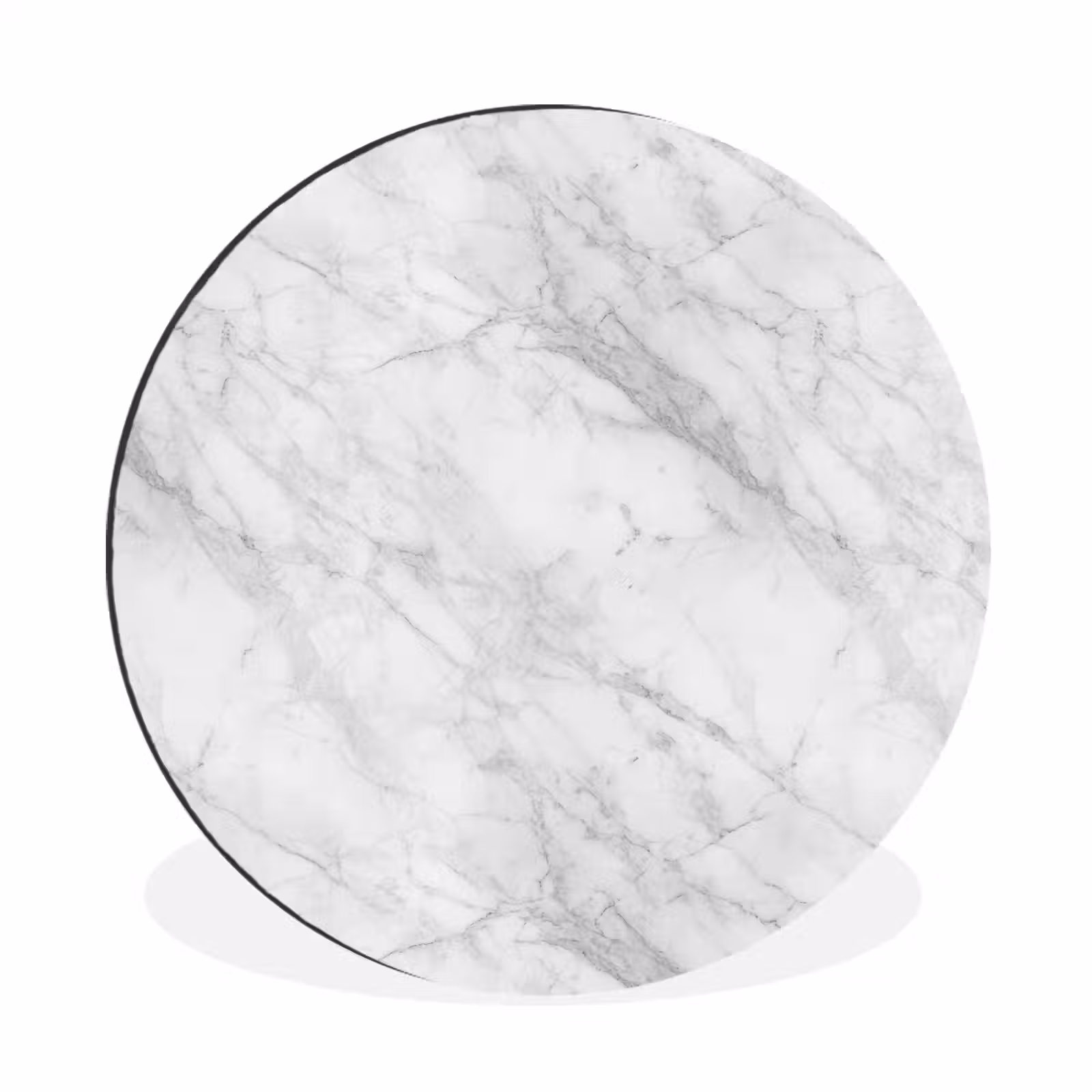 Wandcirkel - Aluminium - Klassiek - Marmer - Grijs — 1