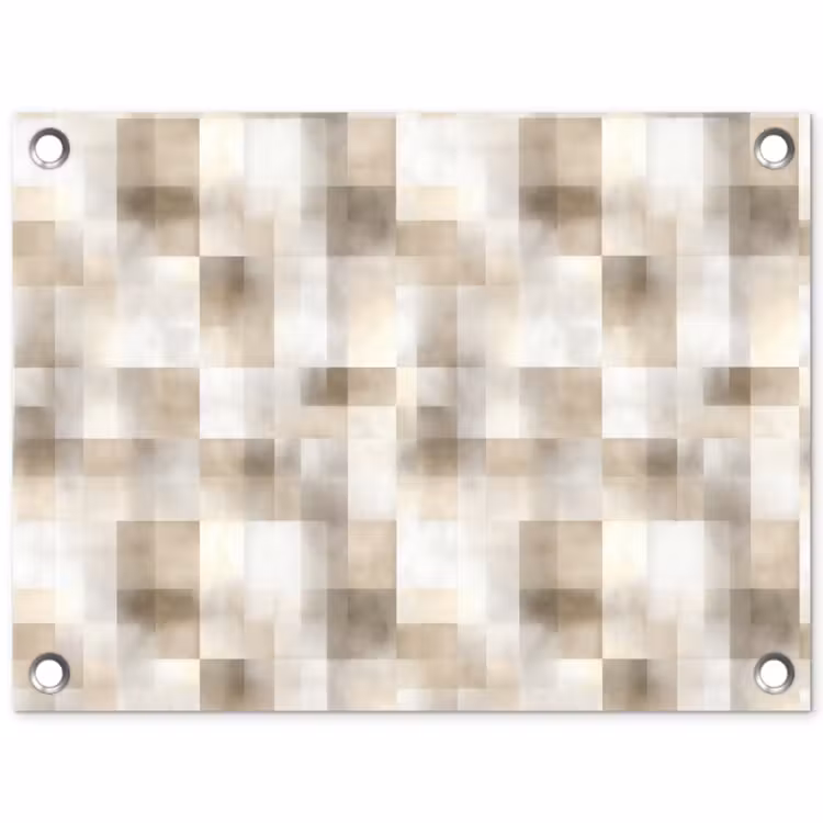 Tuinposter - Textuur - Linnen - Beige — 1