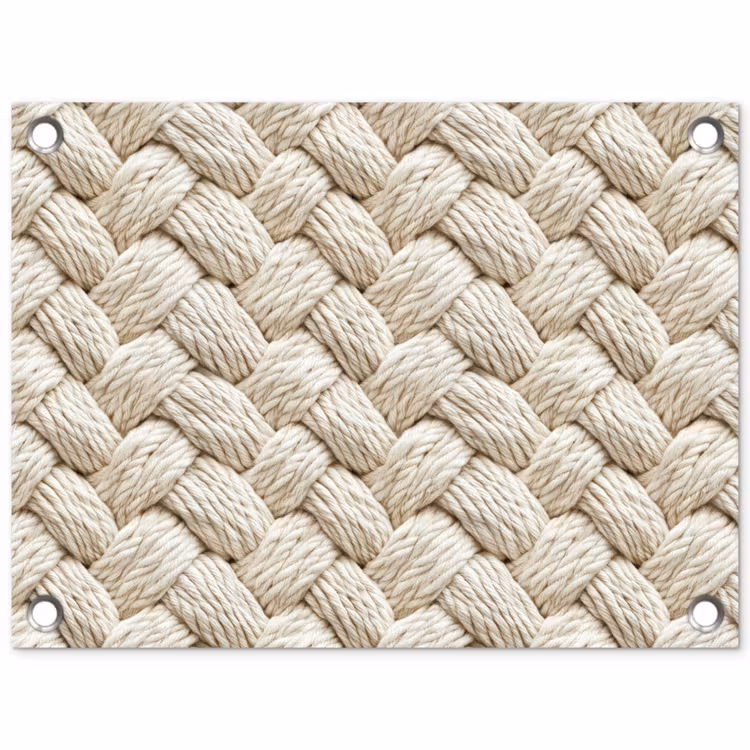 Tuinposter - Touw - Gebreid - Beige — 1