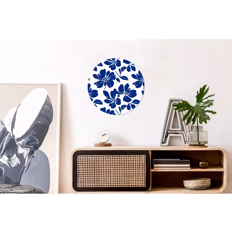 Wandcirkel - Aluminium - Floraal - Modern - Blauw — 3