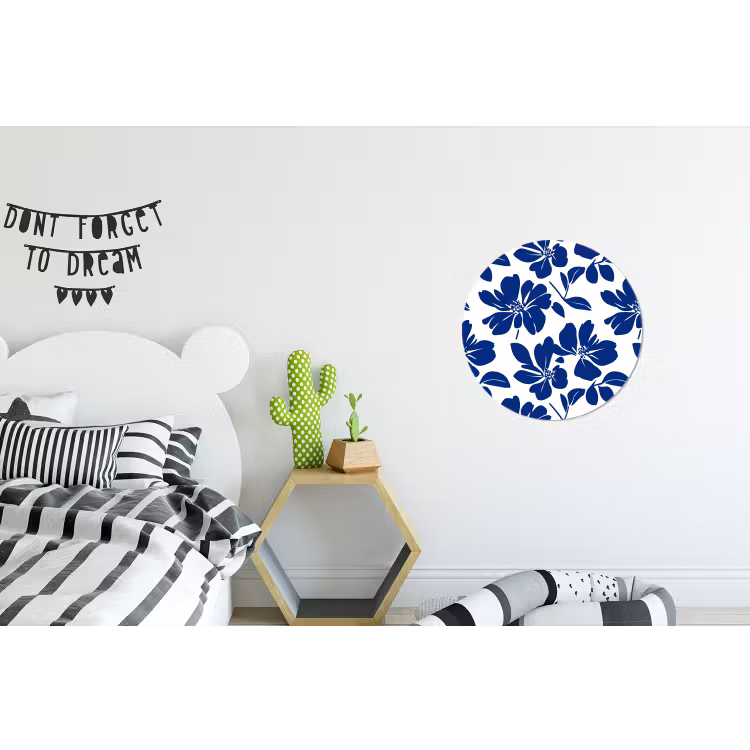 Wandcirkel - Aluminium - Floraal - Modern - Blauw — 5
