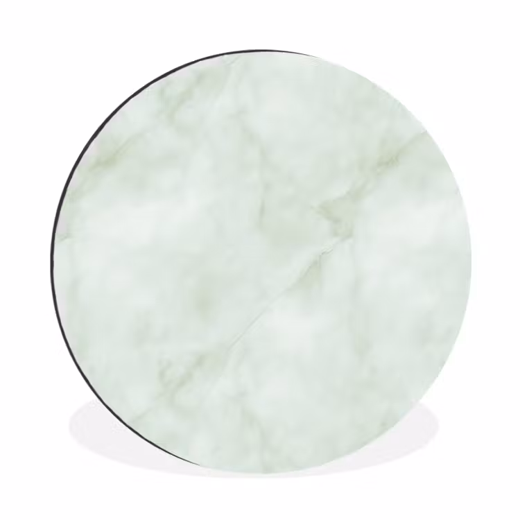 Wandcirkel - Aluminium - Groen - Marmer - Vloeiende aders — 1