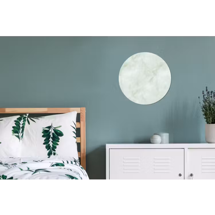 Wandcirkel - Aluminium - Groen - Marmer - Vloeiende aders — 4