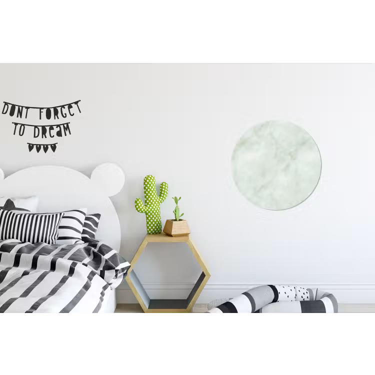 Wandcirkel - Aluminium - Groen - Marmer - Vloeiende aders — 5