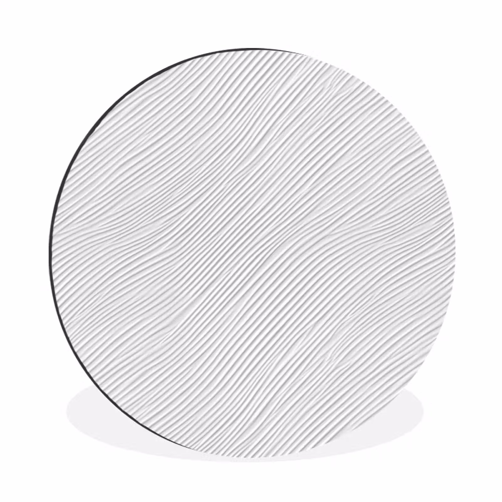 Wandcirkel - Aluminium - Golven - Ribbels - Wit — 1