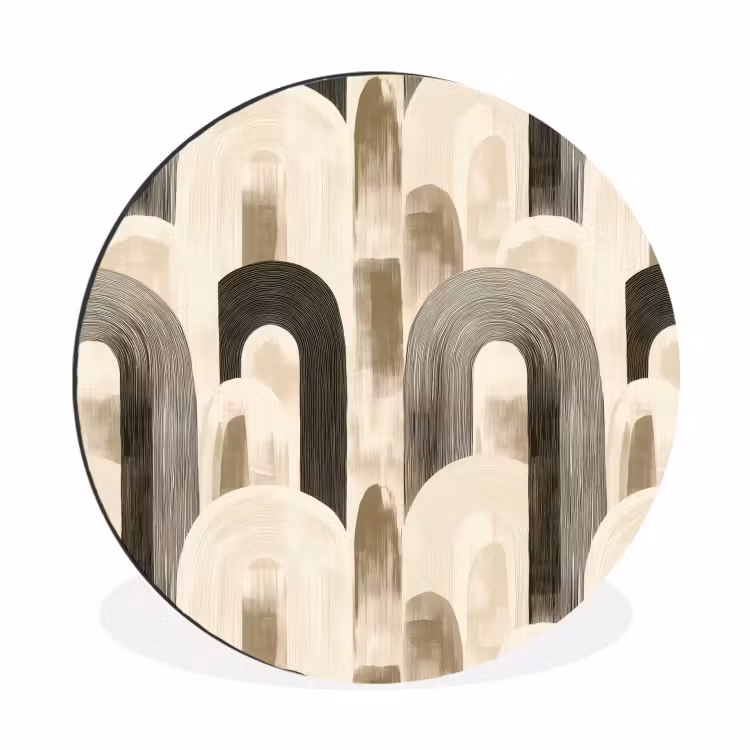 Wandcirkel - Aluminium - Abstract - Patroon - Bogen — 1