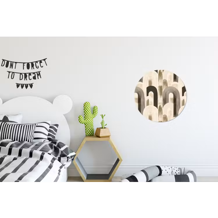 Wandcirkel - Aluminium - Abstract - Patroon - Bogen — 5