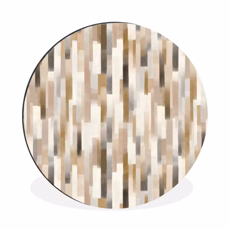 Wandcirkel - Aluminium - Abstract - Patroon - Kwaststreken — 1